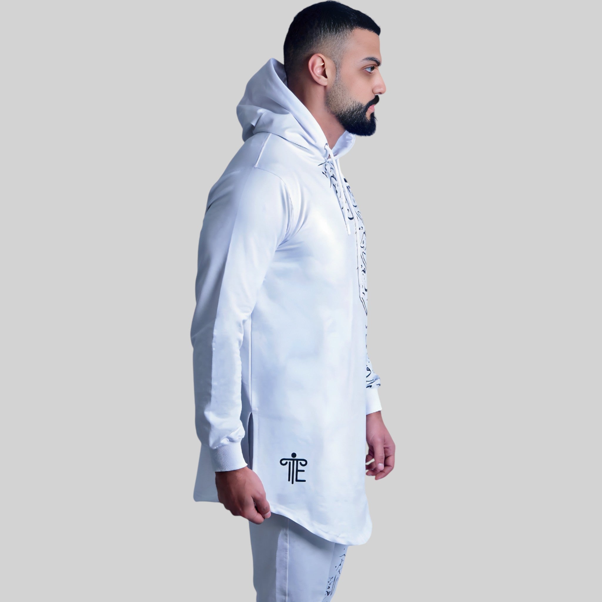 Arabic Calligraphy – Hoodie & Pants Co-ords (White)
