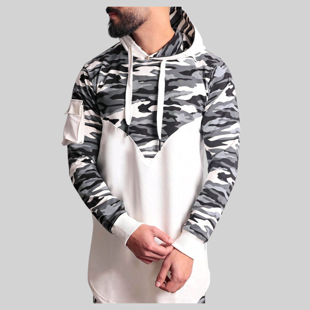 Army Track Suit – Hoodie & Pants Co-ords (White)