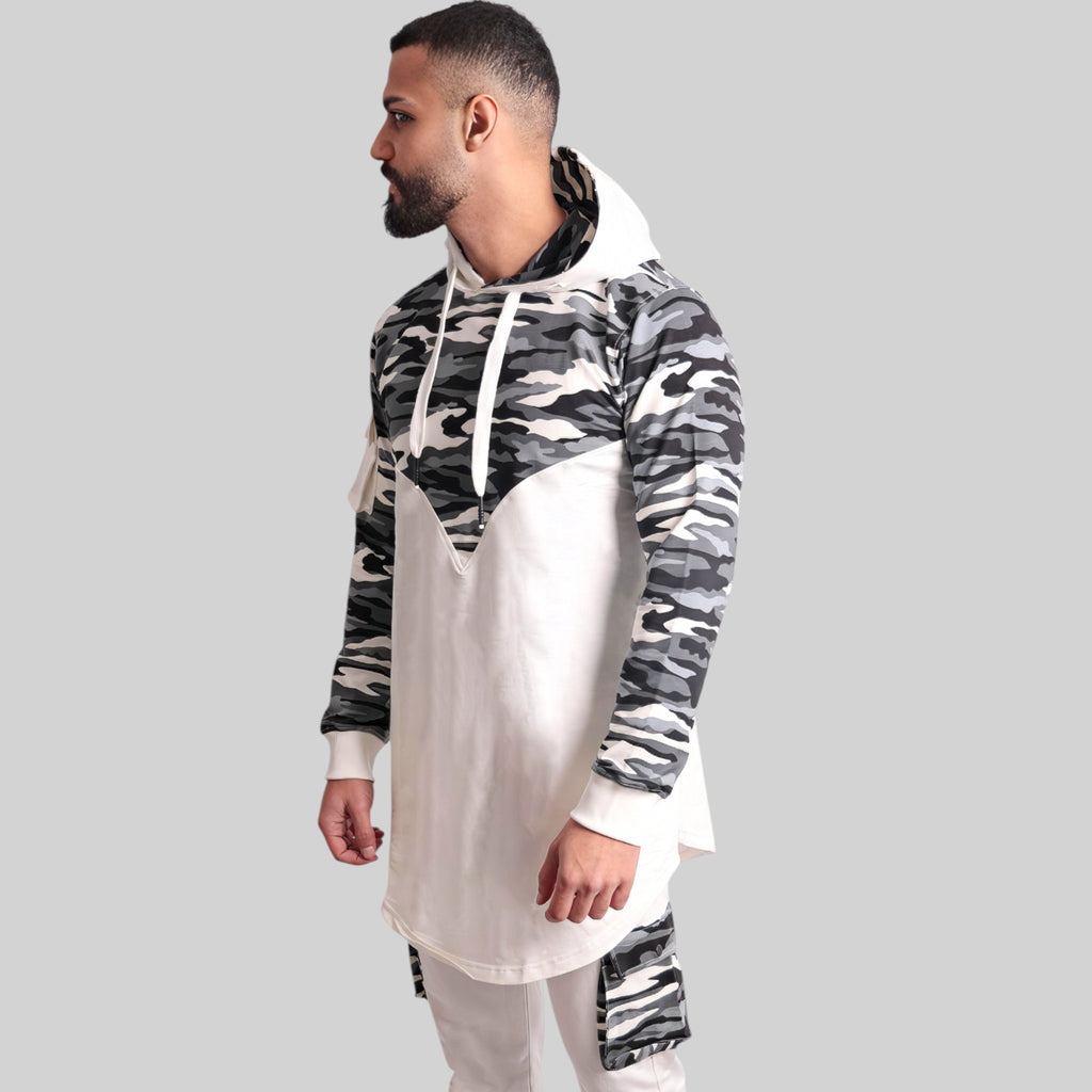 Army Track Suit – Hoodie & Pants Co-ords (White)