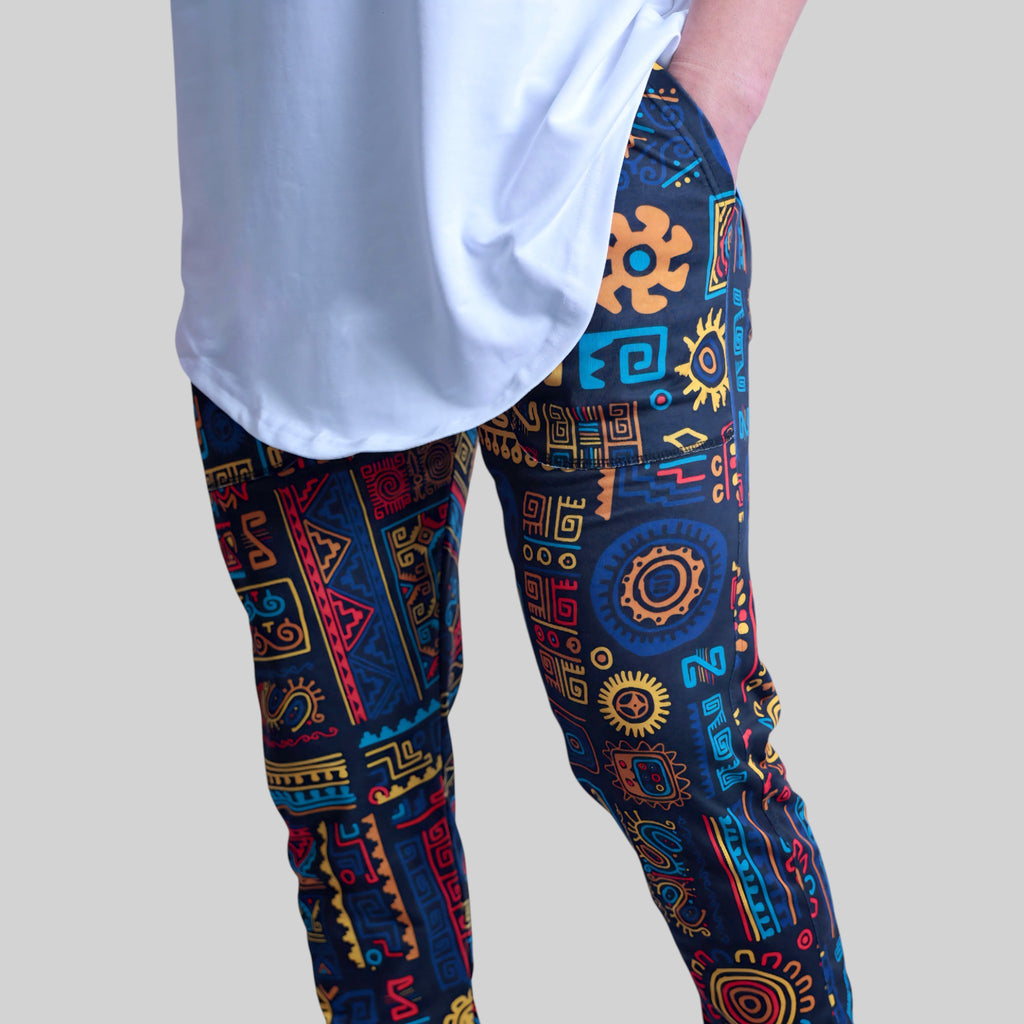 Colorful Trendy Set – Shirt & Pants Co-ords (White & Multi)