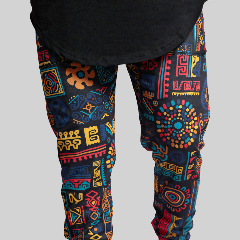 Colorful Trendy Set – Shirt & Pants Co-ords (Black & Multi)