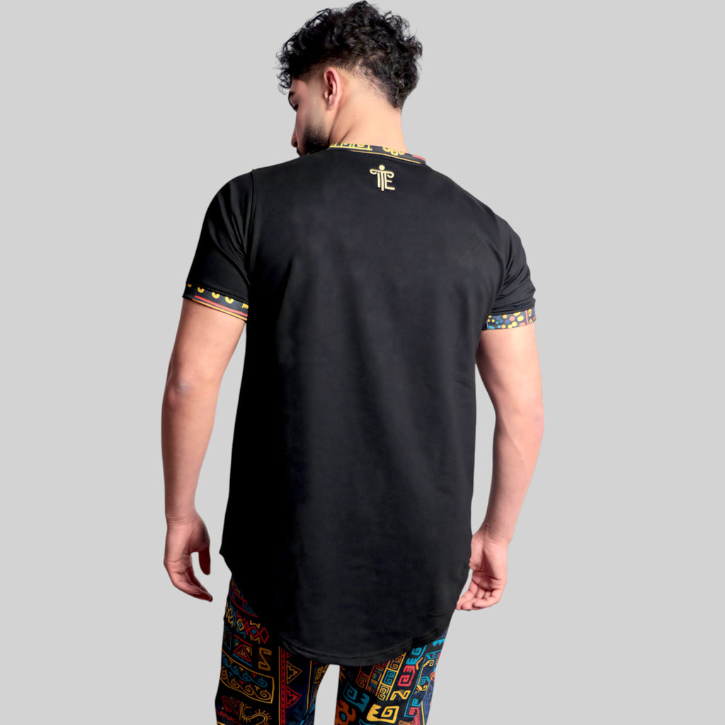 Colorful Trendy Set – Shirt & Pants Co-ords (Black & Multi)