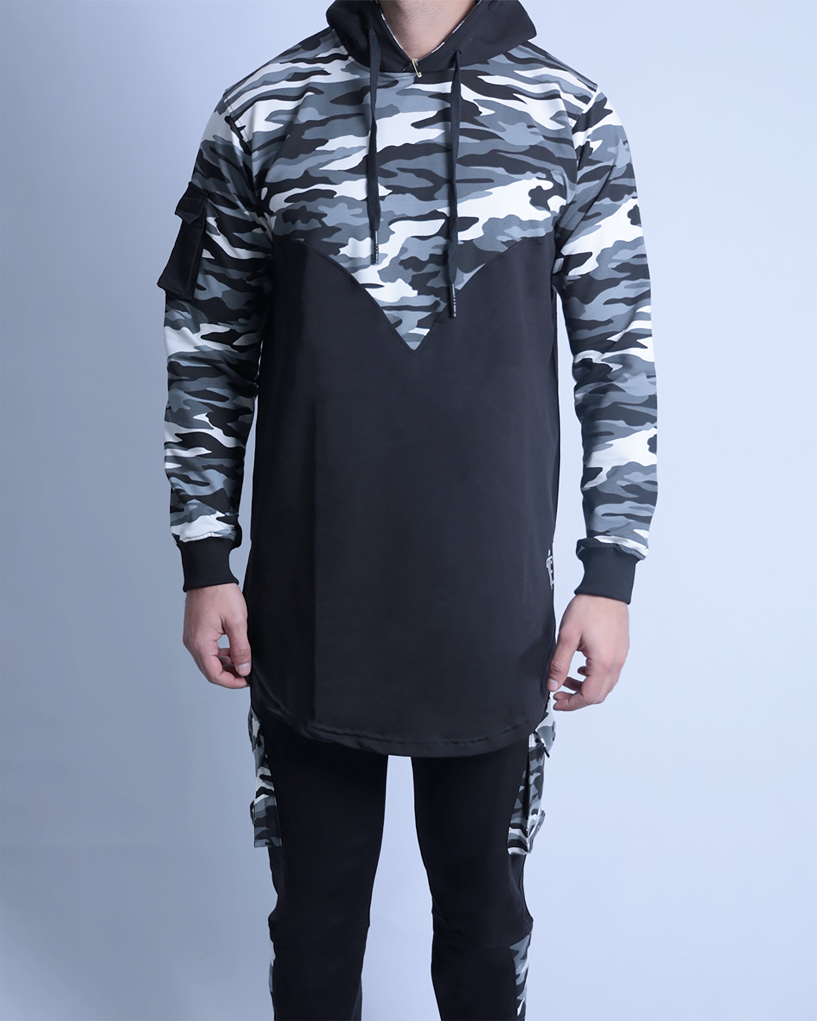 Army Track Suit hoodie & Pants Co-ords for Men (Black)