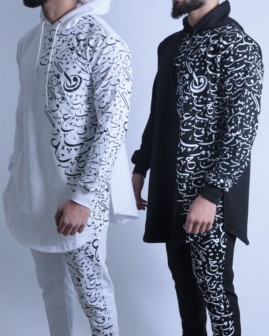 Arabic Calligraphy Trendy Clothing Set hoodie & Pants Co-ords for Men (Black)