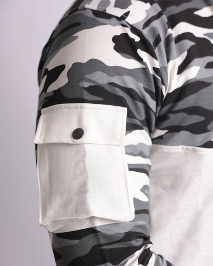 Army Track Suit hoodie & Pants Co-ords for Men (White)