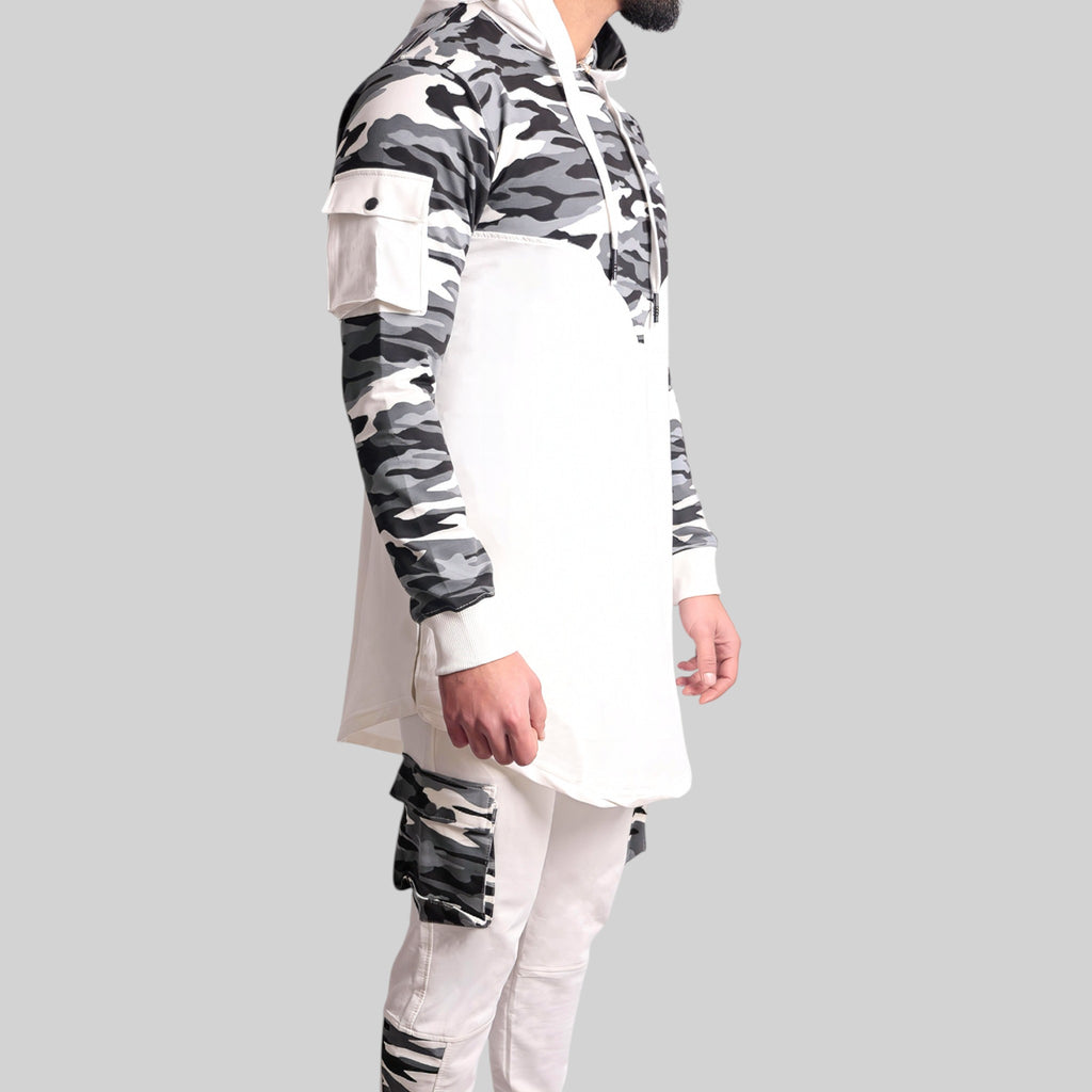 Army Track Suit – Hoodie & Pants Co-ords (White)