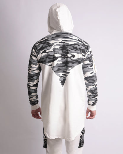 Army Track Suit hoodie & Pants Co-ords for Men (White)