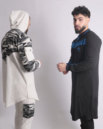 Army Track Suit hoodie & Pants Co-ords for Men (White)