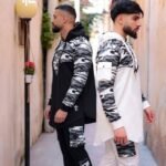 Camouflage hoodie sets in black and white by Isla Elegance