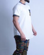Printed Detail White T-Shirt - Image 5