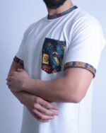 Printed Detail White T-Shirt - Image 7