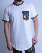 Printed Detail White T-Shirt - Image 9
