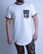 Printed Detail White T-Shirt - Image 8